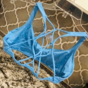 lululemon athletica sky blue Free To Be Bra
